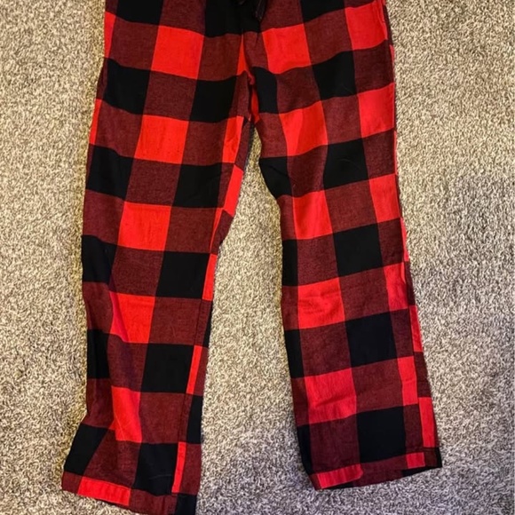Old Navy Womens Large Red Buffalo Plaid Flannel PJ Set - Picture 3 of 5